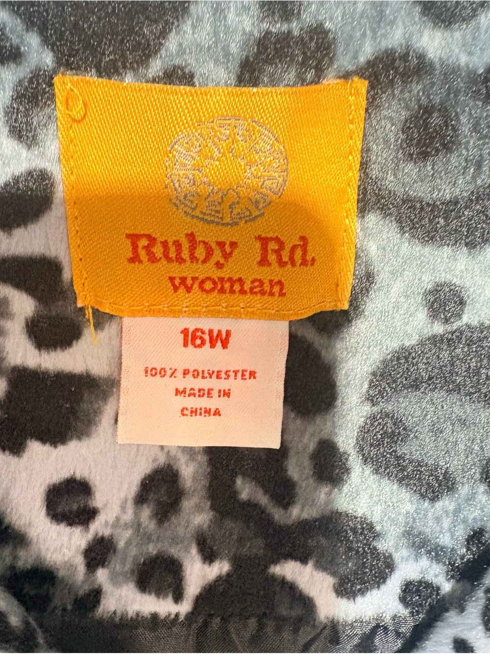 Ruby Rd. Black & White Animal Print Button-Front Top - Picture 2 of 7